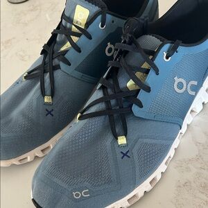 On Cloud Cloud X Running Men's Athletic Shoes in Blue and White